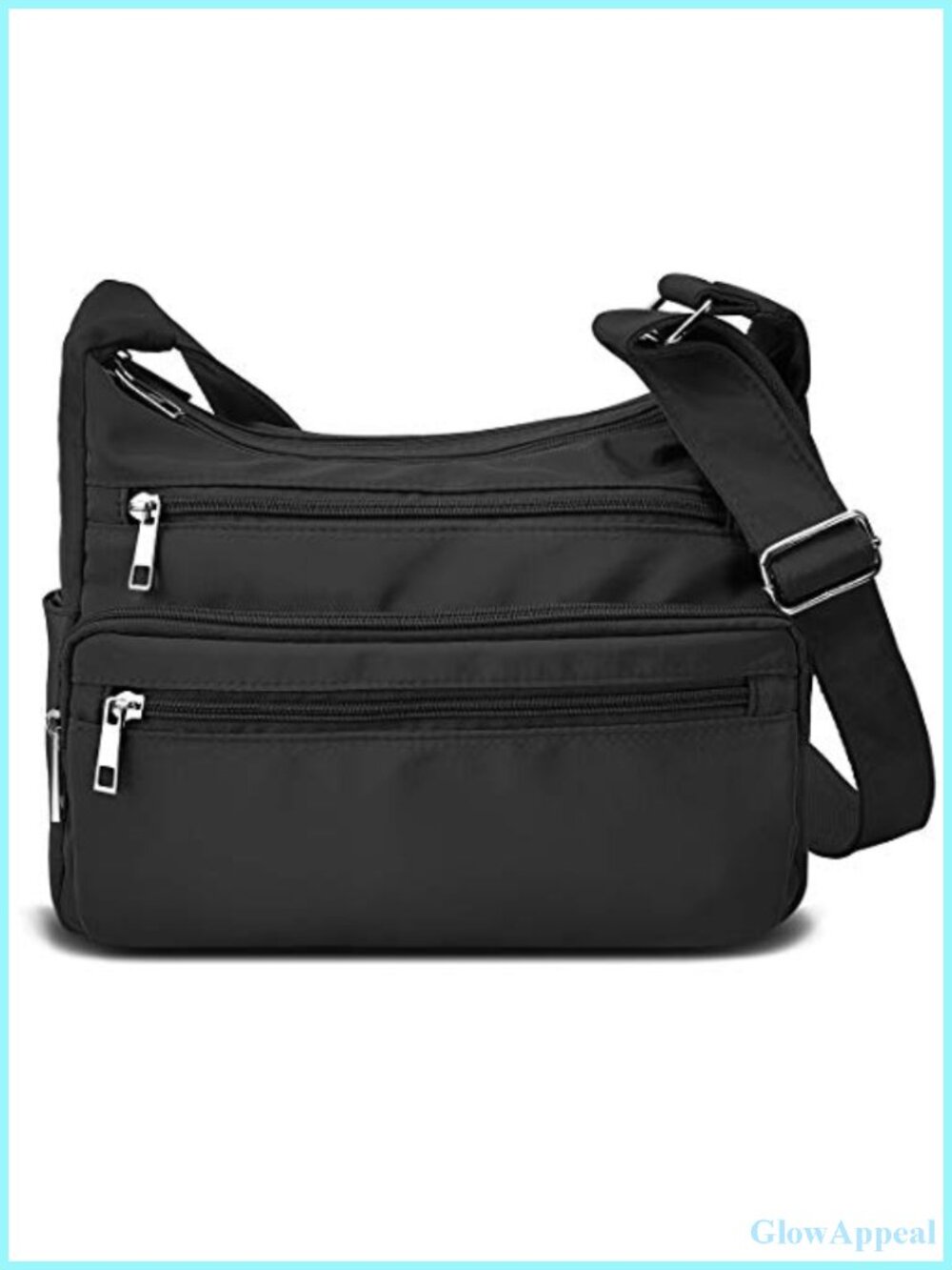 Nylon Crossbody Bag RFID Multi Pocket Travel Purse Messenger Handbag